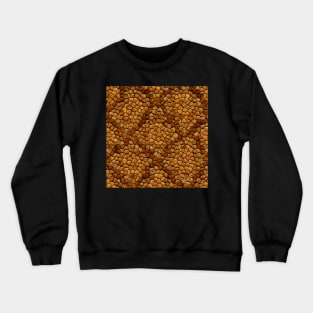 Brown Faux Python Snake Skin Texture Artistic Gifts Crewneck Sweatshirt